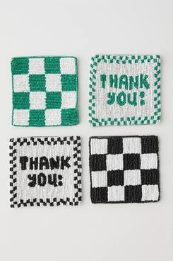 Urban Outfitters Diner Beaded Coaster Set