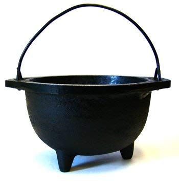 New Age Imports Real Cast Iron Cauldron, 6-Inch Diameter