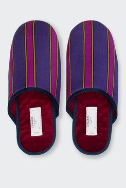 Cinabre Purple Striped Slippers