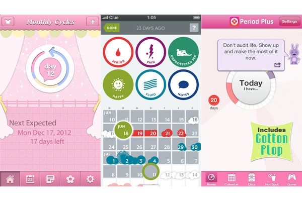 Periode Apps The Rise of the Period Apps: Where Big Data Meets Girlie Graphics
