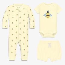 Primary Baby Organic Bumblebee Playsuit Bundle
