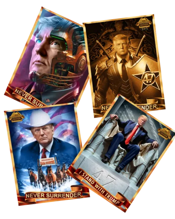 Trump Sells NFT Trading Cards With Bits of His Mugshot Suit