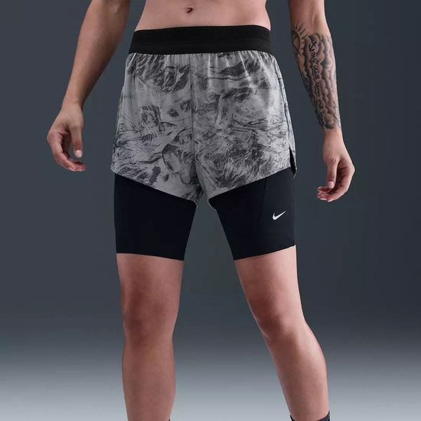 Nike Women's Swift Mid-Rise 2-in-1 Running Shorts with Reflective Accents
