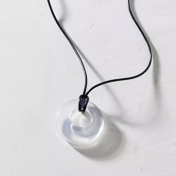 Urban Outfitters Court Chunky Resin Pendant Corded Necklace