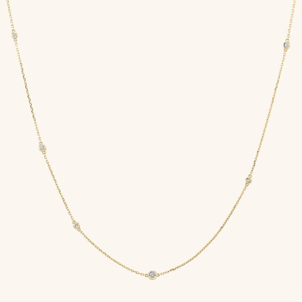 Mejuri Multi Station Round Diamond Necklace