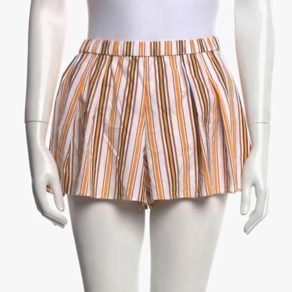 Caroline Constas Striped Mini Shorts
