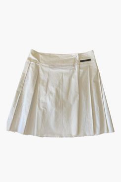 Prada White A-Line Skirt