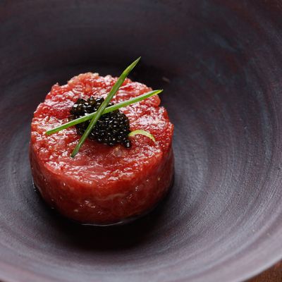 Tuna tartare, with caviar.