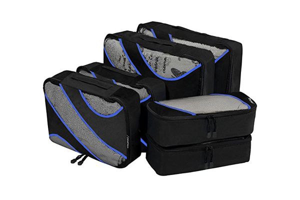 6 Set Packing Cubes, 3 Various Sizes Travel Luggage Packing Organizers
