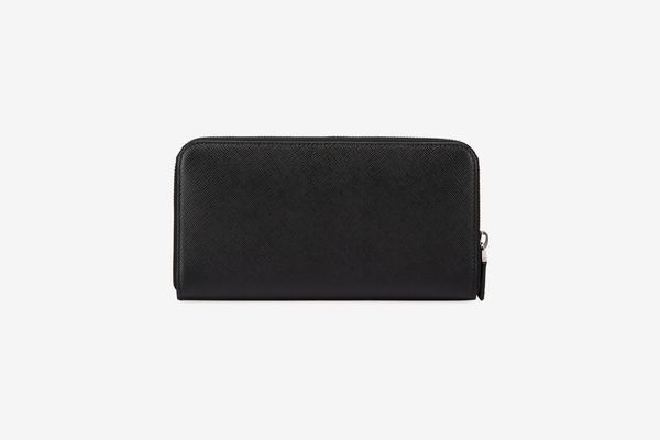 Prada Men’s Saffiano Leather Embossed Travel Wallet
