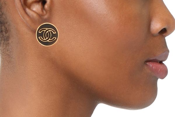 Chanel Button Clip On Earrings