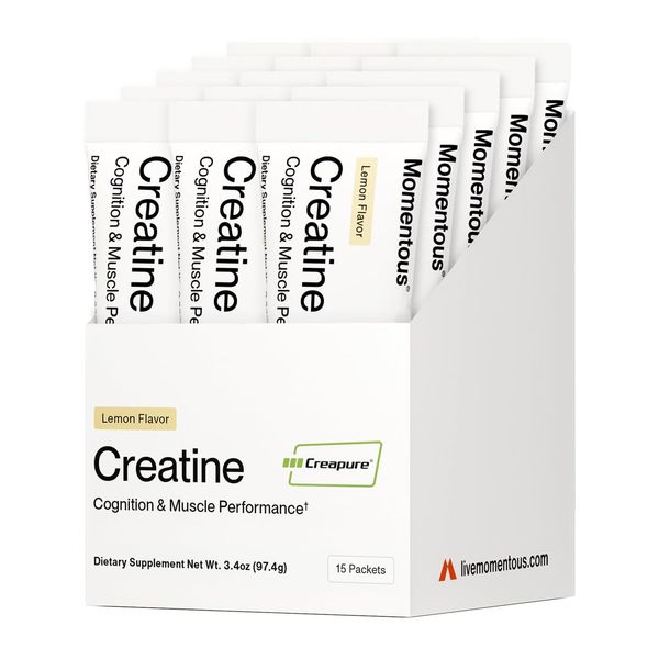 Momentous Creatine 15-Travel Packs - Lemon