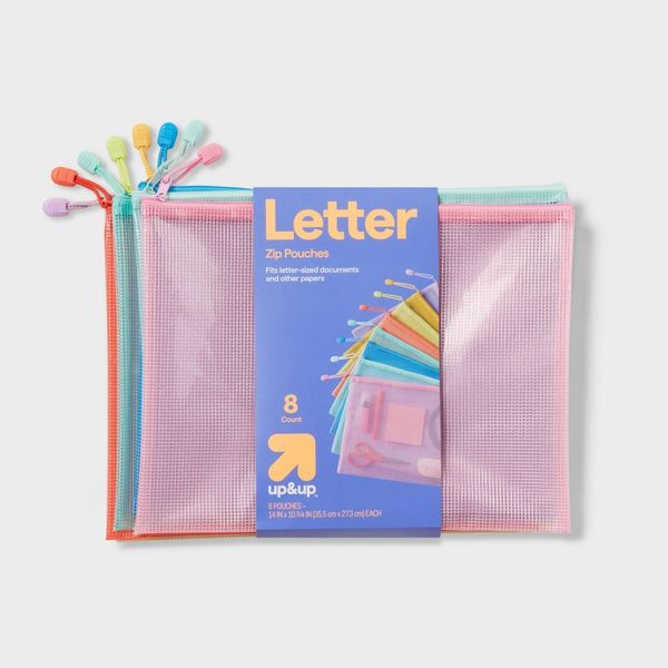 up&up Colored Zip Pouches (10.75