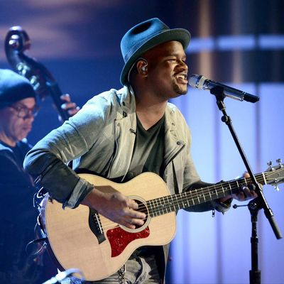 C.J. Harris performs on AMERICAN IDOL XIII airing Wednesday, March 26