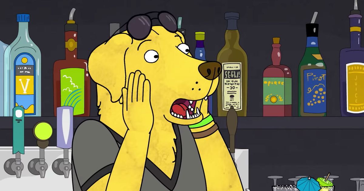 BOJACK HORSEMAN, from left: Pickles Aplenty (voice: Hong Chau), Mr.  Peanutbutter (voice: Paul F. Tomkins), (Season 6 / Part 2, Episode 611,  aired Jan. 31, 2020). photo: ©Netflix / Courtesy Everett Collection Stock  Photo - Alamy