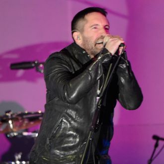 LOS ANGELES, CA - JANUARY 26: Trent Reznor of Nine Inch Nails performs onstage during the 56th GRAMMY Awards at Staples Center on January 26, 2014 in Los Angeles, California. (Photo by Kevin Mazur/WireImage)