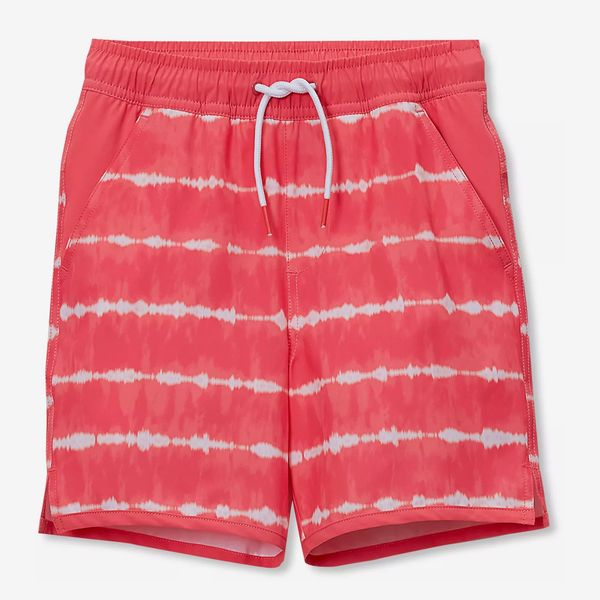 Lands' End Boys Chlorine Resistant Stretch Hydroliner Sport Swim Trunks