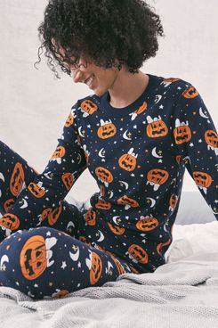 Hanna Andersson Adult Peanuts Halloween Long John Pajama Top