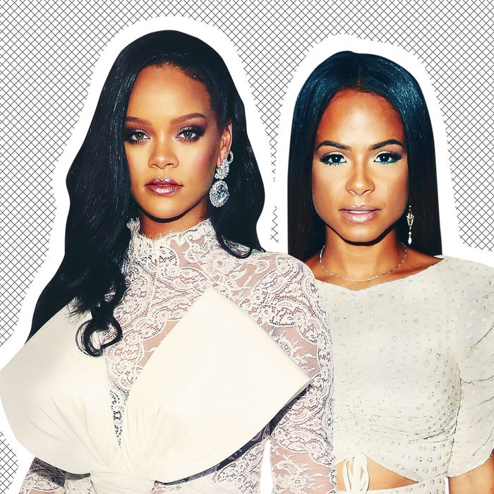Rihanna, Christina Milian.