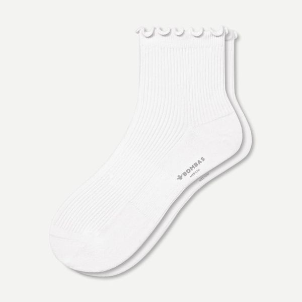 Women’s Frilly Rib Quarter Socks