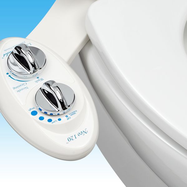 LUXE Bidet Neo 120 Luxury Fresh Water Self-Cleaning Non-Electric Bidet Attachment