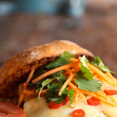 jack cheese, aioli, piri piri, fresh cilantro, pickled vegetables fries