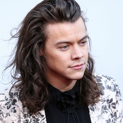 A longer-haired Harry Styles