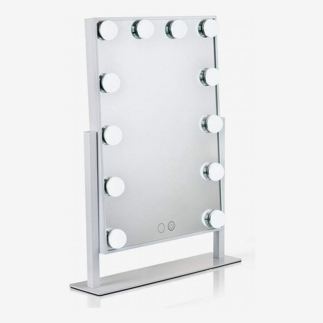 small vanity mirror on stand
