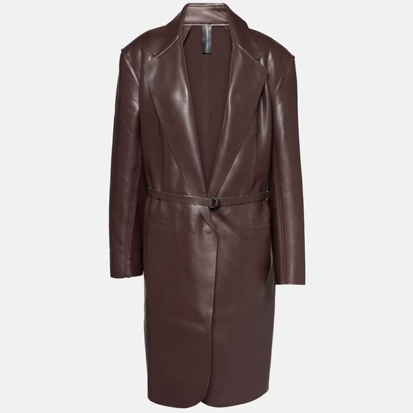 Norma Kamali Oversized Faux Leather Jacket