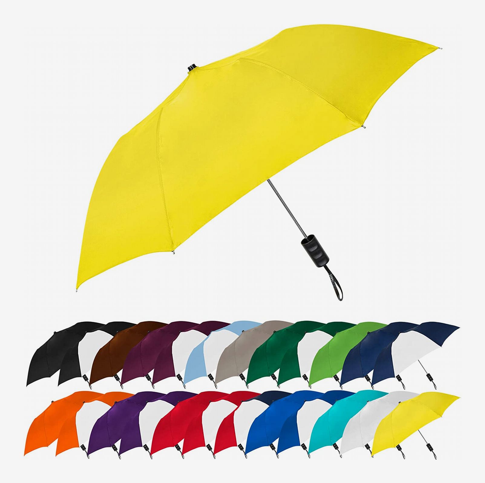 Automatic Umbrella Windproof and Compact Umbrella Folding Umbrella Lightweight Black Travel Umbrella Wind Resistant Umbrellas Qubra Double Canopy Umbrella 