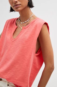 Maeve Notch-Neck Muscle Tank