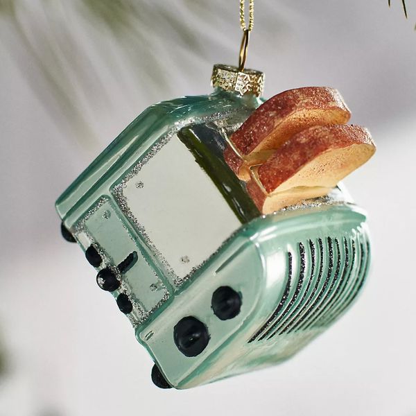 Anthropologie Toasted Glass Ornament