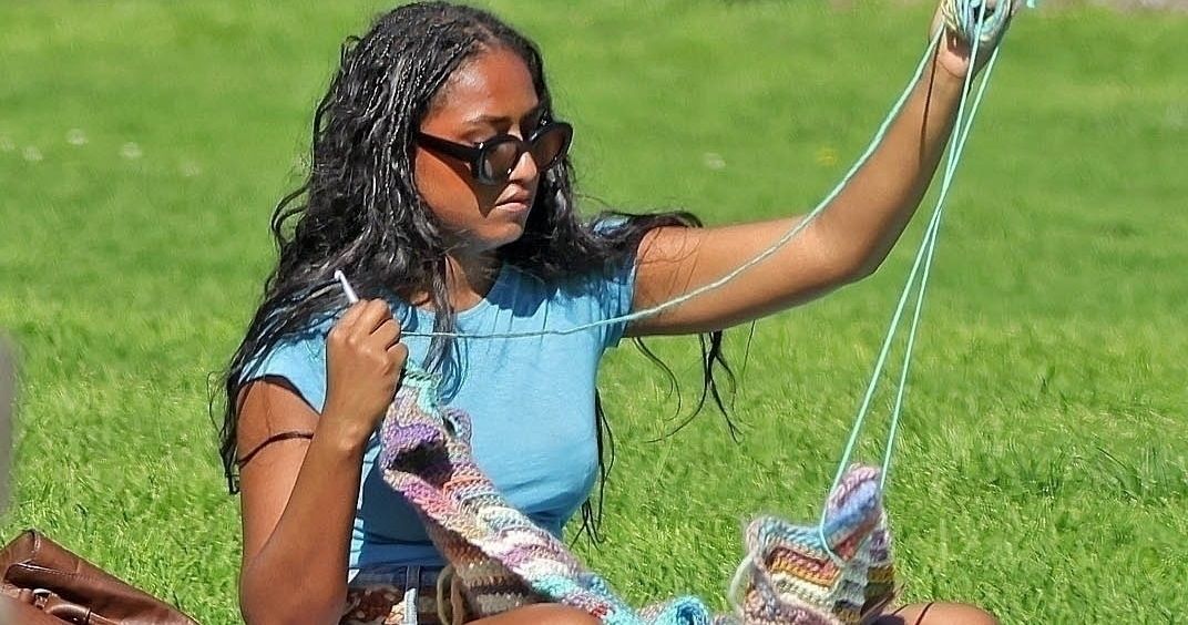 Sasha Obama Has Taken Up Crocheting