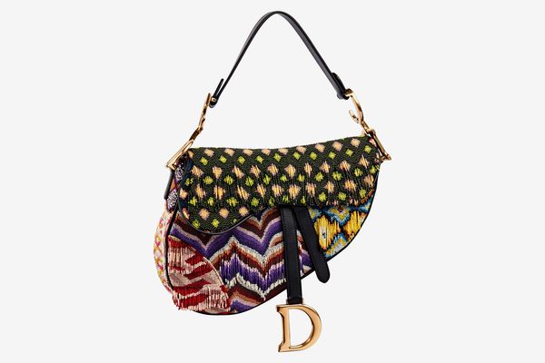 Dior Saddle Bag In Embroidered Canvas
