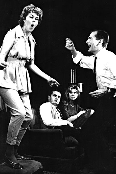 Uta Hagen as Martha and Arthur Hill as George in the original stage production in New York (1962).
