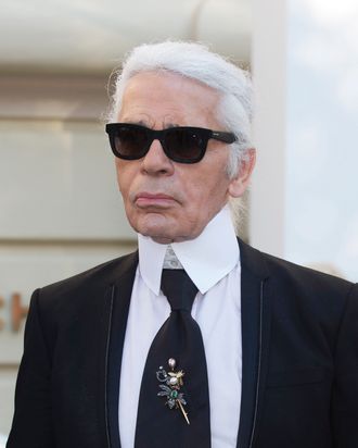 MONACO - JULY 16: Karl Lagerfeld attends Chanel Jewellery Collection Launch on July 16, 2012 in Monaco, Monaco. (Photo by Didier Baverel/WireImage)