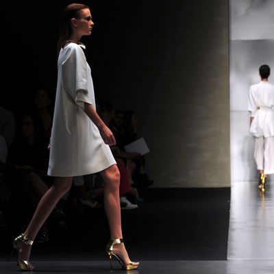 The spring 2012 Gianfranco Ferré show in Milan.