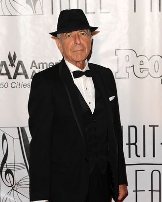 NEW YORK - JUNE 17: Singer/songwriter Leonard Cohen attends the 41st annual Songwriters Hall of Fame at The New York Marriott Marquis on June 17, 2010 in New York City. (Photo by Stephen Lovekin/Getty Images) *** Local Caption *** Leonard Cohen