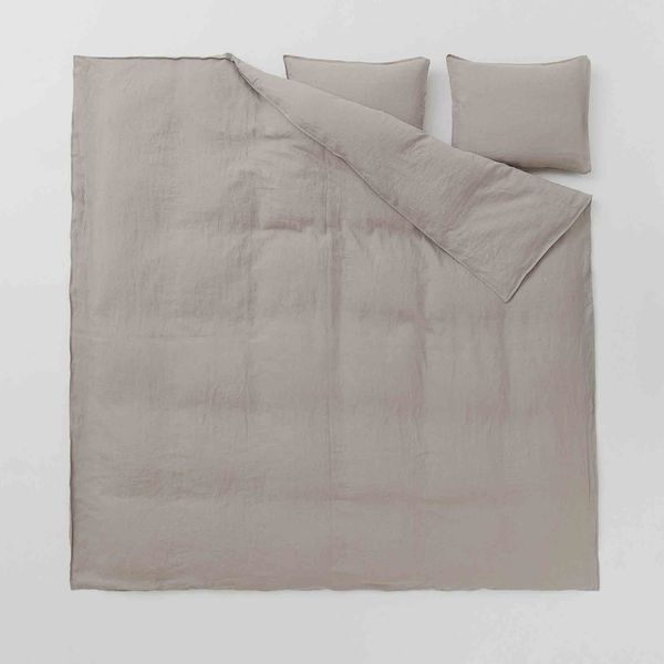 H&M Washed Linen Duvet Cover Set