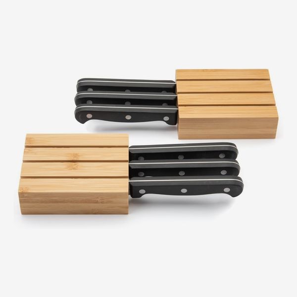 Purawood Bamboo Knife Block Drawer Inserts - Pack of 2