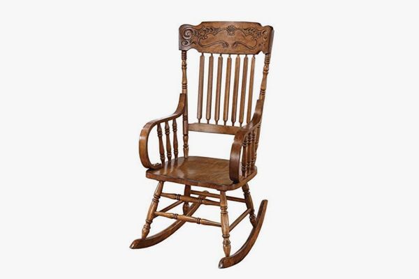 Rocking Chair with Ornamental Headrest