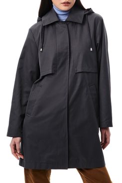 Bernardo Rain Coat with Removable Hood