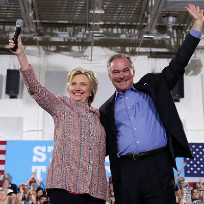 Hillary Clinton Campaigns With Tim Kaine In Virginia