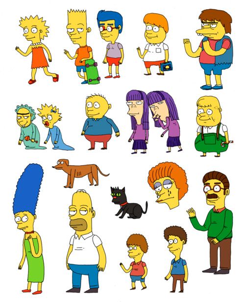 Original Drawings of Simpson Characters-