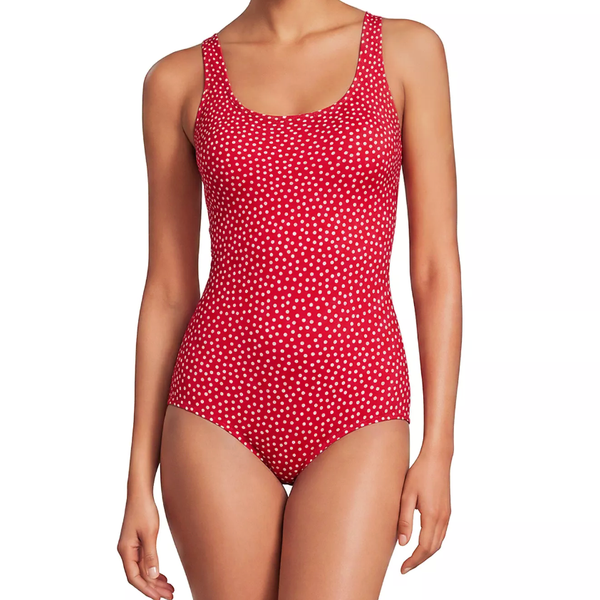 Lands' End Tugless Low-Leg One Piece Swimsuit
