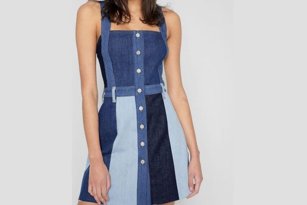 7 for All Mankind Patchwork A Line Dress in Patchwork Found