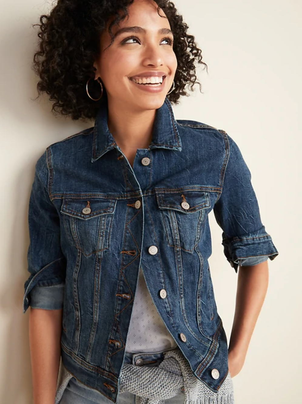 old navy blue jean jacket womens