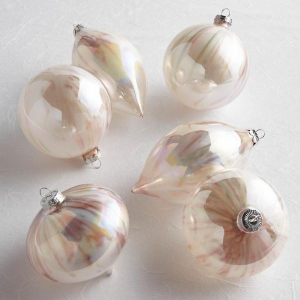 Frontgate Ombre Glass Drip Ornaments (Set of 6)