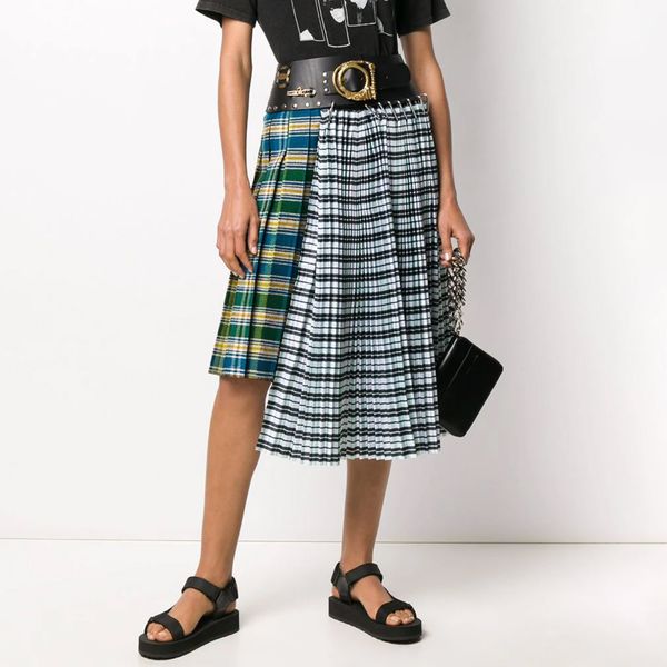 Chopova lowena MIDI SKIRT TARTAN スカート 半額セール レディース