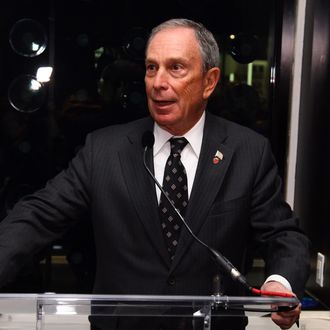 NEW YORK, NY - DECEMBER 12: New York City Mayor Michael Bloomberg speaks during the Empire State Pride Agenda event hosted by Emporio Armani on December 12, 2011 in New York City. (Photo by Neilson Barnard/Getty Images for Giorgio Armani)